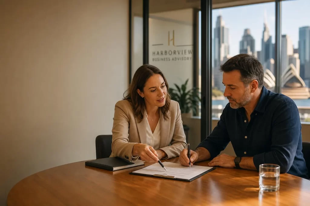 Featured image for How Does Voluntary Administration Work for Small Businesses? - Capture an intimate scene within a sleek mo