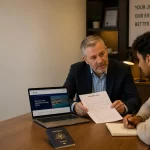Featured image for How to Respond to a Visa Refusal in Australia - An immigration consultancy office scene capturing a suppor