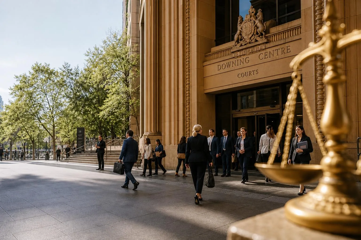 Featured image for What Are the Latest Trends in Assault Charges in NSW? - A bustling daylight scene outside the iconic sands