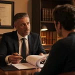 Featured image for What Happens if an Executor Fails Their Duties? - A warmly lit solicitors office with a family lawyer cons