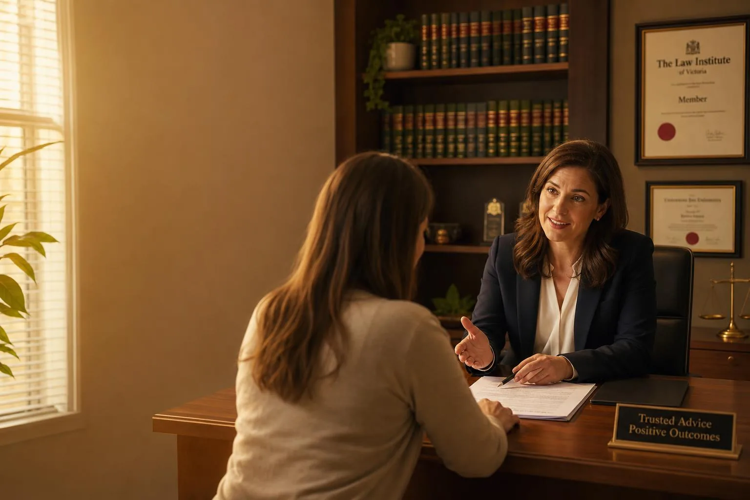 Featured image for What is the Process for a Tpd Claim in Australia? - Capture a warmlit scene inside an Australian solicitor