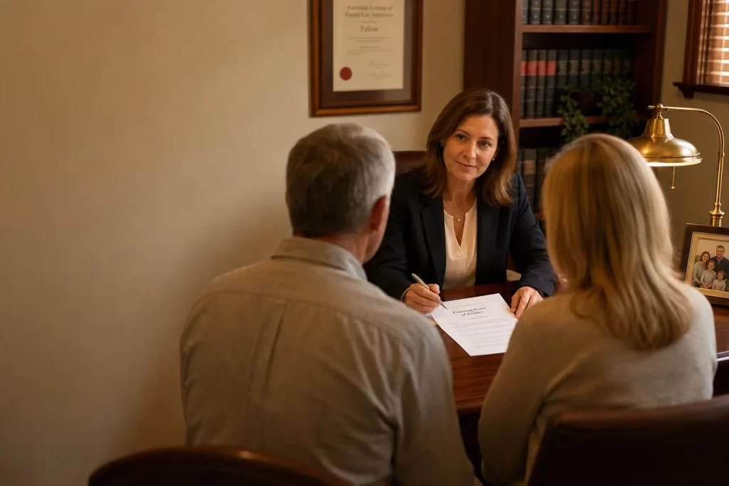 Featured image for When is an Enduring Power of Attorney Needed? - Capture an overtheshoulder scene in a warmly lit Australia