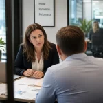 Featured image for How Do Redundancy Laws Affect Employers in Australia? - Capture a modern Australian CBD office setting foc