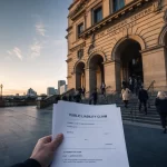 Featured image for How to Claim Public Liability in Australia - Capture a scene outside the sandstone facade of the Downing C