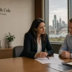 Featured image for What Are Australia's Unfair Dismissal Laws? - Capture a scene in a modern Australian solicitors office whe
