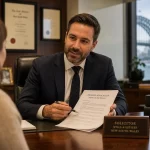 Featured image for What Are the Latest Trends in Probate Law in NSW? - A modern welllit solicitors office in Sydney showing a