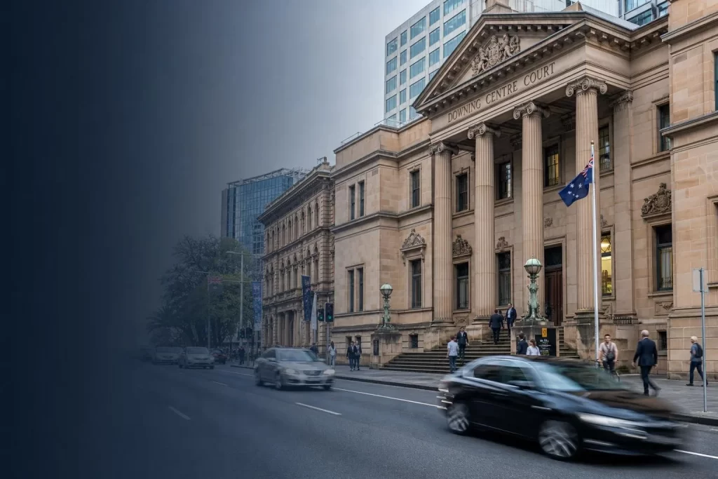 Featured image for What Are the Risks of Speeding Offences in VIC? - The exterior of the Downing Centre Court in Sydney captu