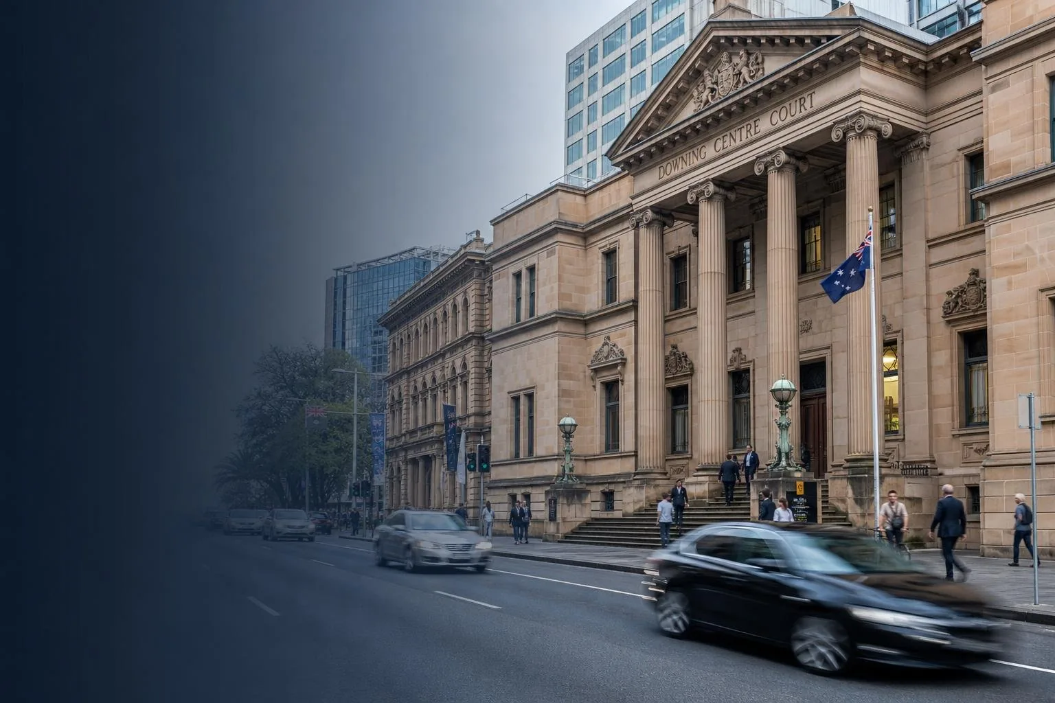Featured image for What Are the Risks of Speeding Offences in VIC? - The exterior of the Downing Centre Court in Sydney captu