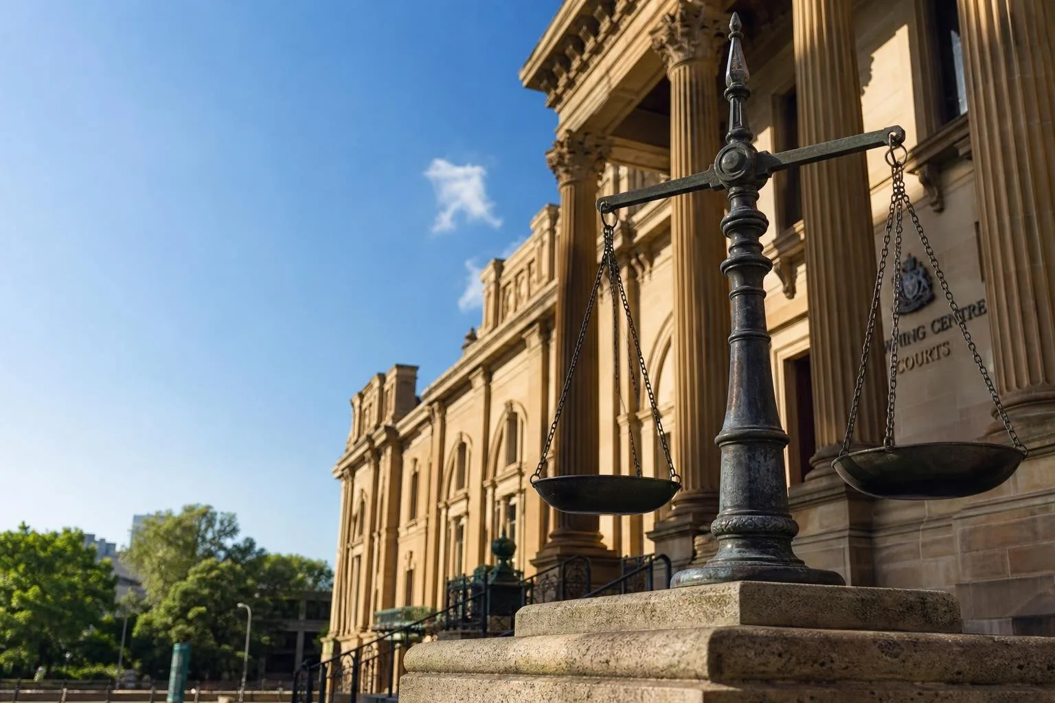 Featured image for When Can You Appeal a Licence Suspension in VIC? - A closeup view of the brass scales of justice on a ston